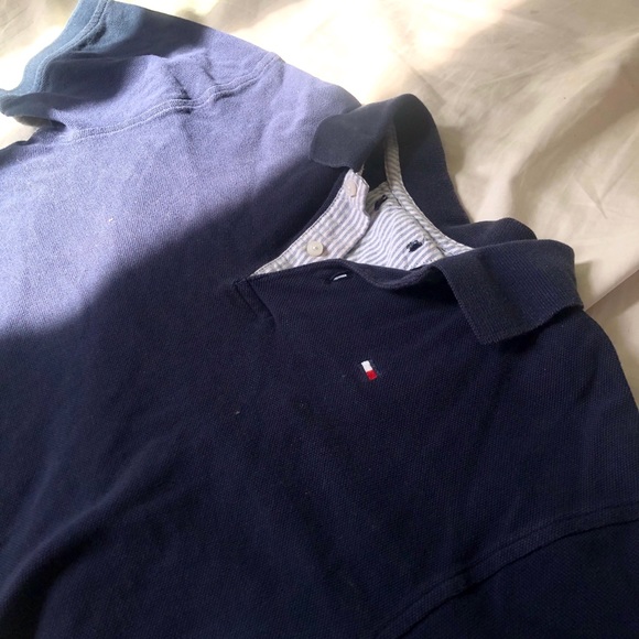 TOMMY HILFIGER vintage cropped navy blue polo - Picture 5 of 6